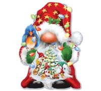 Bits and Pieces 750 Piece Puzzles for Adults - Large 20" x 27" Jigsaw Puzzles 750 Pieces Christmas Gnome, Random Die Cut, No 2 Pieces Alike, A Merry Gnome Christmas