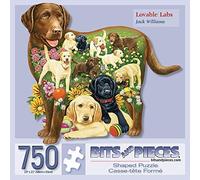 Bits and Pieces - 750 Piece Shaped Puzzle - Lovable Labs, Labrador Dog Puppies - by Artist Jack Williams - 750 pc Jigsaw
