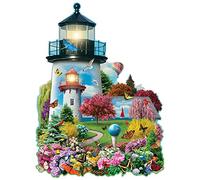 Bits and Pieces - 750 Shaped Piece Jigsaw Puzzle for Adults - Lighthouse Garden - 750 Shaped Jigsaw by Artist Alan Giana