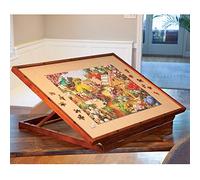 Bits and Pieces - Deluxe Swivel Puzzle Easel Board - Jigsaw Table Accessory - Non-Slip Felt Work Surface with Cover