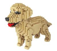 Bits and Pieces - Dog 3-D Block Puzzle - Dog Breed Building Blocks - Construction Model Set (Golden Retriever)