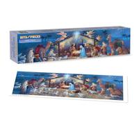 Bits and Pieces Jigsaw Puzzles 1000 Pieces - Panoramic Nativity, Baby Jesus | 13" x 38" Jigsaw Puzzle 1000 Pieces - Religious Christmas Puzzles, Matte Finish, Thick Cardboard, Bright Colors No False Fits