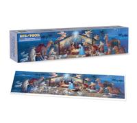 Bits and Pieces Jigsaw Puzzles 300 Pieces - Panoramic Nativity, Baby Jesus | 12" x 36" Jigsaw Puzzle 300 Pieces - Religious Christmas Puzzles, Matte Finish, Thick Cardboard, Bright Colors, No False Fits