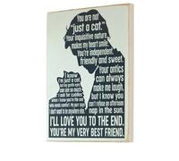 Bits and Pieces Rustic Cat Signs Home Decor - 12" x 9" Heartfelt Plaque with Loving Sayings - You Are Not Just a Cat Wooden Sign, Man