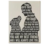 Bits and Pieces Rustic Dog Signs Home Decor - 12" x 9" Heartfelt Plaque with Loving Sayings - You Are Not Just a Dog Wooden Sign, Man