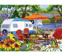 Bits and Pieces - The Old Campground 1000 Piece Jigsaw Puzzles Age 13+ for Adults - Each Puzzle Measures 20 Inch x 27 Inch - 1000 pc Jigsaws by Artist Nancy Wernersbach