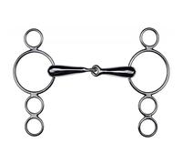 FEELING 4-way ring snaffle stainless steel 12.5 cm