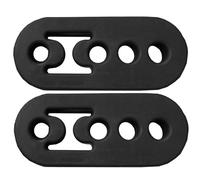 Bits4Reasons 2-Piece Universal Exhaust Mounting Bracket Set - Heavy-Duty Rubber Exhaust Hangers 110 × 45 × 25 mm with 12 mm Mounting Holes - Vibration-Reducing. Suitable for Cars, Vans & Trailers.