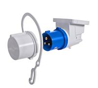 BITS4REASONS Maypole Caravan Inlet Socket with Cap - 230V 16A. Caravan Plug Adapter Exterior Socket with Waterproof Socket Cover. Caravan Trailer Accessories & Motorhome Accessories. (Pack of 6)