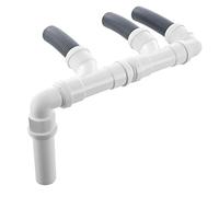BITS4REASONS New Model Caravan (3 Outlet) Waste Water Outlet Pipe System Adaptor with FLOPLAST Home Plumbing Grade Fittings CE Standard Tested to EN 1451