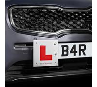 BITS4REASONS - PROFESSIONAL GRADE CLIP ON L PLATE FOR STANDARD 11 CM 110 MM NUMBER PLATES (VAST MAJORITY OF ALL PLATES ON CARS) - SINGLE PLATE