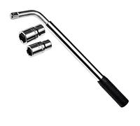 BITS4REASONS Telescopic Wheel Brace Extendable 330-530mm - Heavy Duty Chrome Carbon Steel with Non-Slip Handle & 2 Double-Ended Sockets (17/19mm & 21/22mm) - Universal Wheel Nut Wrench for Cars & Vans