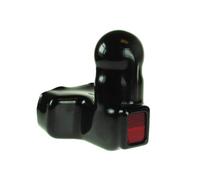 BITS4REASONS Towball Boot Cover with Reflector - Black PVC Protective Cap for Long Reach & High Reach Tow Balls - Caravan, Trailer & Towing Accessory