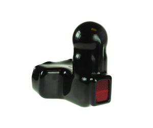 BITS4REASONS Towball Boot Cover with Reflector - Black PVC Protective Cap for Long Reach & High Reach Tow Balls - Caravan, Trailer & Towing Accessory