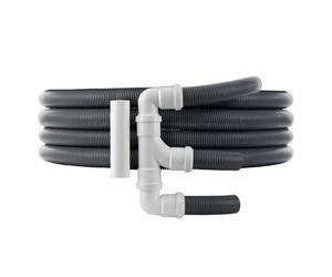 BITS4REASONS Twin Caravan Waste Water Outlet Pipe System with 6m Pipe with FLOPLAST Home Plumbing Grade Fitting. Easy Fit Dual Waste Water Outlet Pipes Tested to British Standard