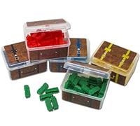 BitsBin Storage Cases for Ticket to Ride Board Games, Compatible with Original, Europe, Rails and Sails Versions, Includes 5 "Vintage Style Suitcases to Organize Your Game