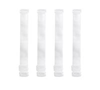 BitsFans Adjustable Shoe Straps for Flip Flops Decoration, Heel Straps for Open Toe Thong Sandals Slides Slippers Accessories, Clear 2 Pair