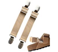 BitsFans Heel Straps for Arizona Mules and Clogs EVA Slide Sandals Men and Women Shoes Clogs Platform Slippers, Khaki, One Size