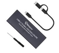 Bitsjour Mac SSD Enclosure, USB C/A 3.2 20Gbps Portable External Case for 2013-2017 Apple MacBook Air/Pro 12+16 Pin A1466 A1465 A1502 A1398, Mac Pro, iMac