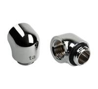Bitspower Touchaqua 90-Degree Extender Fitting - Silver (2 PCS )