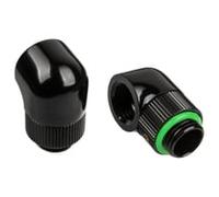 Bitspower Touchaqua Rotary 90-Degree Fitting - Black (2 PCS )