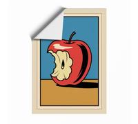 Bitten Apple Modern Unframed Wall Art Print A1 (84.1×59.4cm), Wall Decor for Living Room, Bedroom, Office & Home, Art Gift