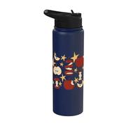 Bitten Cut Sliced and Whole Apples with Stars Stainless Steel Insulated Water Bottle