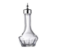 Bitter Bottle,Handblown Cocktail Dasher,with Stainless Steel Dasher Top,Professional Bar Tool,for Making Craft Cocktails Whiskey (Silver)