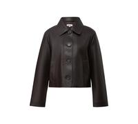 Bitter Women's Straight Cut Nappa Faux Leather Jacket with shirt collar s.Oliver Marron 36