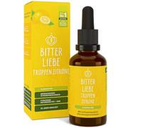 BitterLiebe - Bitter Drops Lemon without Alcohol 100 ml - Bitter Drops with Zinc and Lemon Flavour - According to Hildegard von Bingen - Vegan & Alcohol-Free - Made in Germany