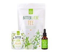 BitterLiebe® Starter Pack with BitterLiebe Drops (50 ml) Powder (100 g) and Herbal Tea (100 g) I Bitter Substances from The Cave of the Lions I Bitter Herbs