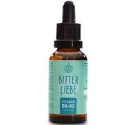 BitterLiebe Vitamin D3 K2 Drops High Dose and Vegan - K2 Vitamin and Highly Bioavailable Vitamin D3 - for Strong Bones and Immune System, Promotes Cardiovascular System and Muscle Health (1)