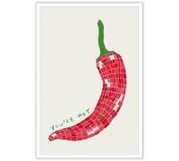 Bittiler Canvas Disco Ball Chilli You'Re Hot Posters Y2k Pepper Coquette Party Art Retro 70s Style Luxury Red chili Food Girly Prints For Home Bedroom Dorm Wall Decor 12x16in Unframed
