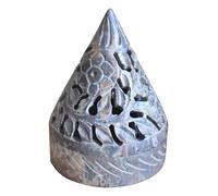 Bitto Incense cone holder & lantern PYRAMIDE made of softstone, H: 10,5 cm, Ø 7.5 cm
