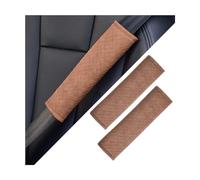 Bittwee 2PCS Car Seat Belt Cover, Leather Vehicle Seatbelt Cushion Pad Protector for Shoulder and Neck, Comfortable Breathable Automotive Safe Strap Mat, Universal for SUV, Truck, RV（Dark Brown）
