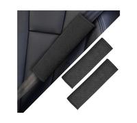 Bittwee 2PCS Car Seat Belt Cover, Leather Vehicle Seatbelt Cushion Pad Protector for Shoulder and Neck, Comfortable Breathable Automotive Safe Strap Mat, Universal for SUV, Truck, RV（Black）