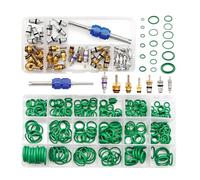 Bittwee Car A/C Repair Kit, 39PCS Vehicle Air Conditioner Valve Core with 270PCS O-Ring, AC R12 R134a Auto Refrigeration Tire Valve Stem Cores Assortment with Remover Tool, Universal Fit