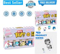 Funko Bitty Pop! Sanrio - Hello Kitty - 4PK and A Surprise Mystery Mini Figure - 0.9 Inch (2.2 Cm) Collectable - Stackable Display Shelf Included - Gift Idea - Party Bags Stocking - Cake Topper