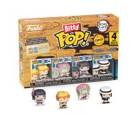 Funko Bitty POP! Demon Slayer- Zenitsu - 4 Pack - 0.9 inch (2.2 cm) Collectable - Stackable Display Shelf Included - Gift Idea - Party Bags Stocking - Cake Topper - Tiny Collectable