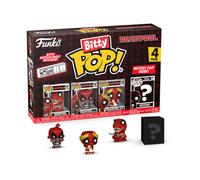 Funko Pop! Dinopool, Deadpool (Barista), Deadpool (Roman Senator), and Mystery Figure - 0.9 Inch Collectable With Stackable Display Shelf
