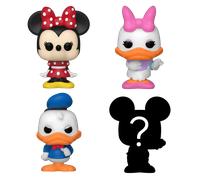 Bitty POP! Disney: Minnie Mouse (red dress), Daisy Duck & Donald Duck 4-Pack