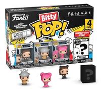 Bitty Pop! Friends - Monica As Catwoman 4PK - Monica Geller, Ross Geller, Chandler Bing and A Surprise Mystery Mini Figure - Gift Idea - Cake Topper