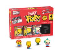 Funko Bitty Pop! the Simpsons - Bart - 4PK and A Surprise Mystery Mini Figure - 0.9 Inch (2.2 Cm) Collectable - Stackable Display Shelf Included - Gift Idea - Party Bags Stocking - Cake Topper