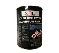 Bitumen Solar Reflective Aluminium Roof Coat Paint, Protects Felt, Bitumen, Metal 5L Njl Direct
