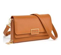 BITUOR Small Crossbody Bag, PU Leather Cell Phone Purse with Credit Card Slots & Adjustable Strap, Wallet Purse with Multiple Pockets for Women's Ladies Gift Brown