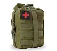 BITUOR Tactical First Aid Bag, Outdoor First Aid Kit Medicine MOLLE Pouch Survival Utility Bag Emergency Responder Medic Bag Detachable Tactical MedicalBag for Hiking Camping Traveling (Green)