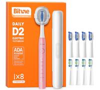 Bitvae D2 Ultrasonic Electric Toothbrush, 8 Heads, Travel Case & Holder