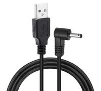 Bitvae Seago Small Fan Cleanser - 1M Black DC 5V Power Cable, Right Angled 90 Degree, 3.5x1.35mm USB Charger Wire Replacement, Round Hole USB Charging Cord for Electric Toothbrush