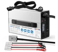 Bitwatt 12V/24V All in One LiFePO4 & AGM Charger, 6A-30A Adjustable, Car Battery Charger Smart Charger for LiFePO4, AGM, Gel, FLA with LCD Display for Car, Motorhome, Truck, Car, Boat, Solar