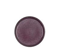 BITZ 821406 Plate Dinner Plate, Round, Ceramic, Black, Lilac, 21 cm, 20 mm
